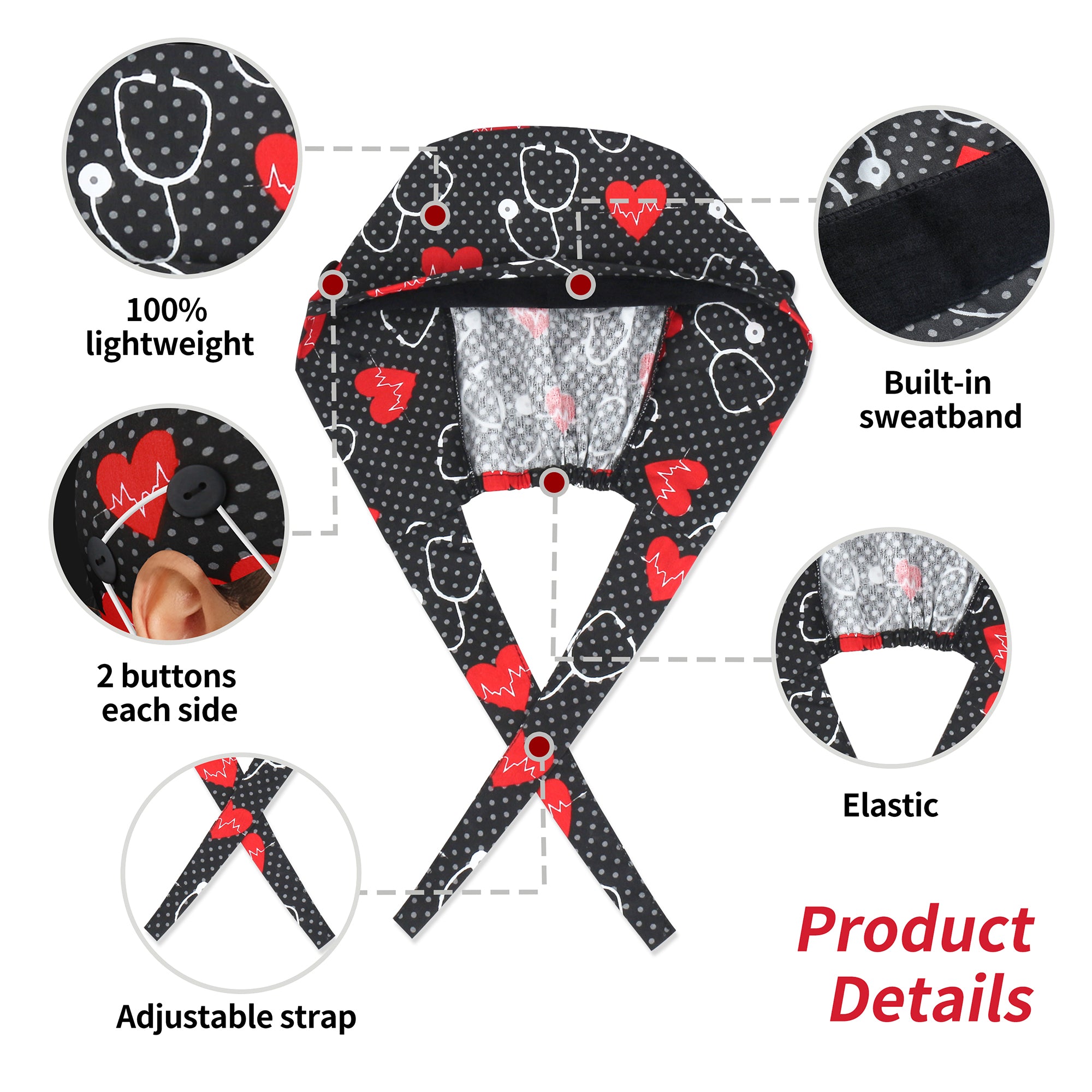 Unisex Tie-Back Cap - AbamericaScrubs.com