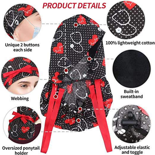 Ponytail Cap - AbamericaScrubs.com