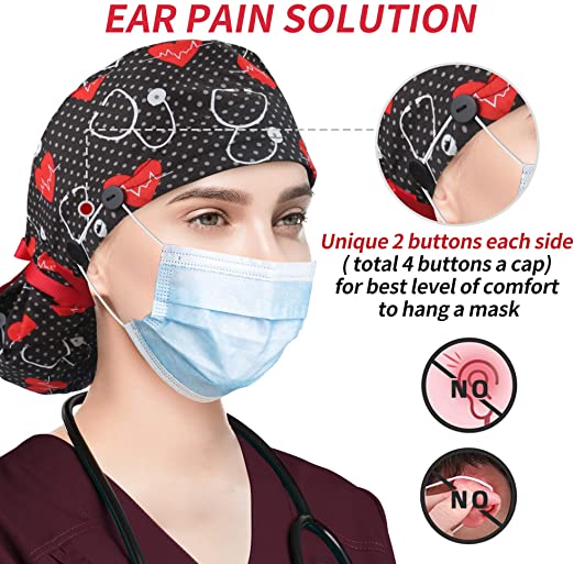 Ponytail Cap - AbamericaScrubs.com