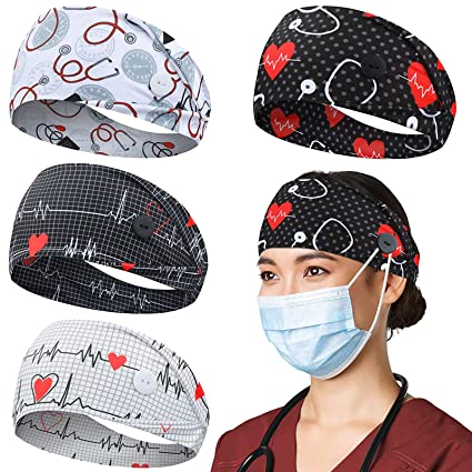 Button Headband - AbamericaScrubs.com