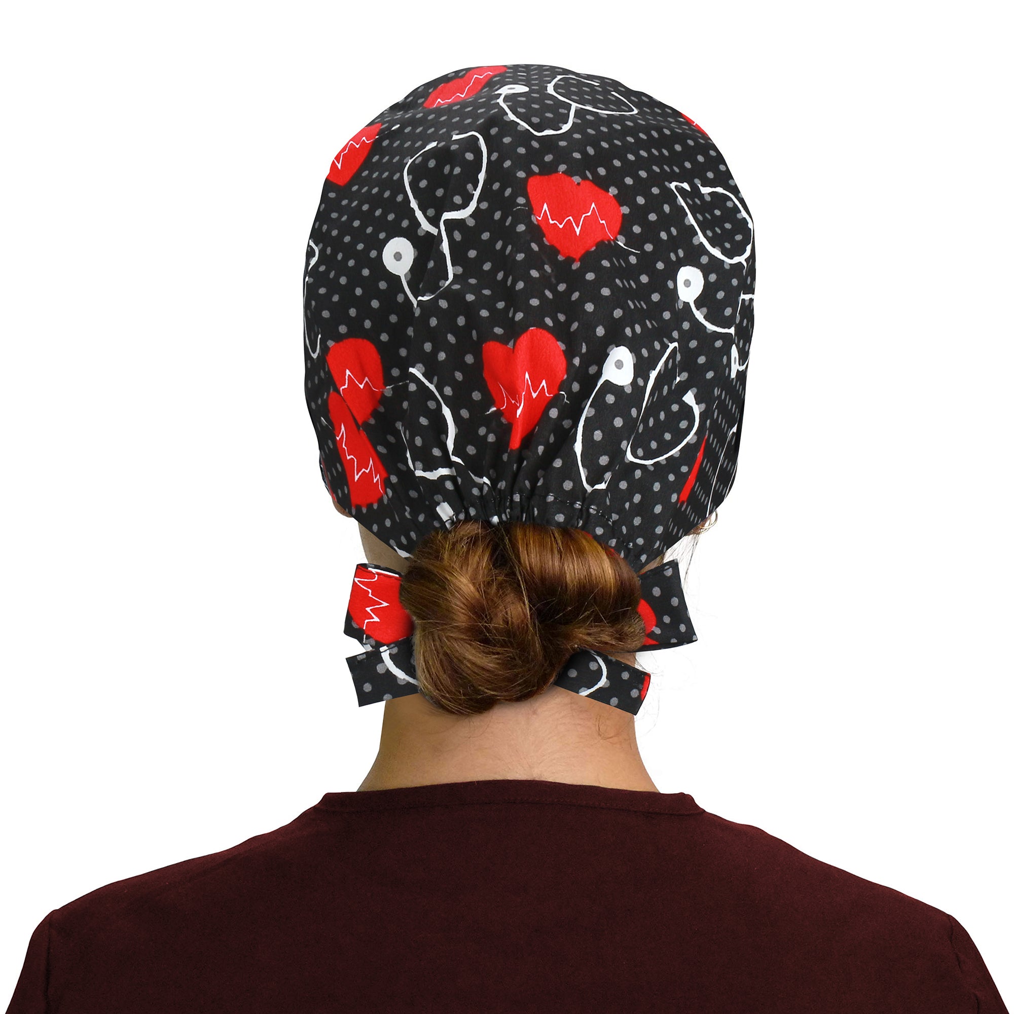 Atlanta Falcons Black NFL Tie Back Scrub Cap Nurse Hat 